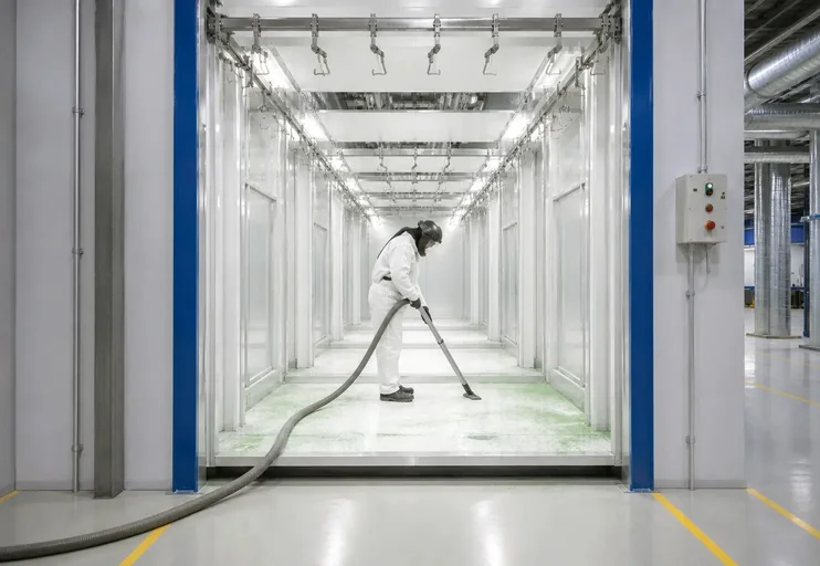 Cleaning of coating systems and production environments