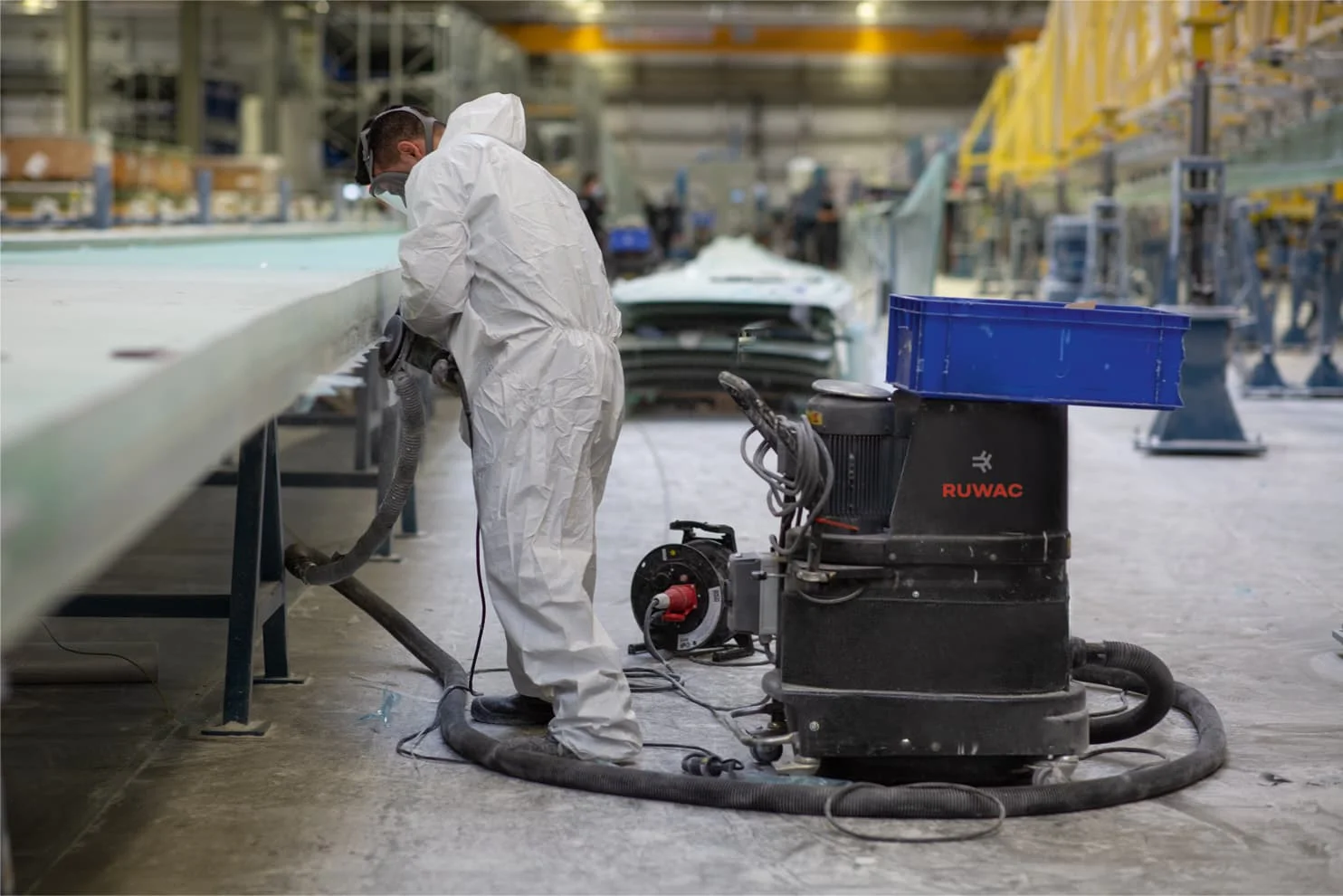 Grinding processes for GRP rotor blades