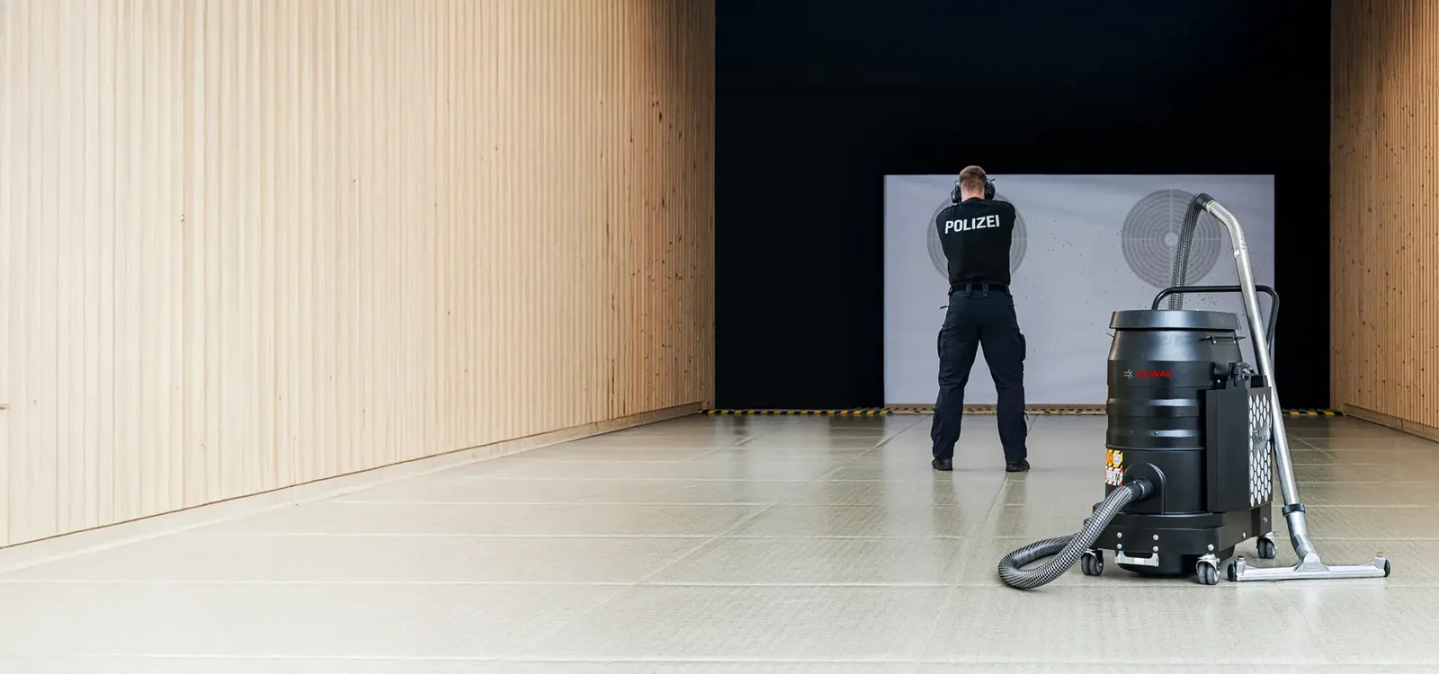 Safely removing propellant residue in indoor shooting ranges