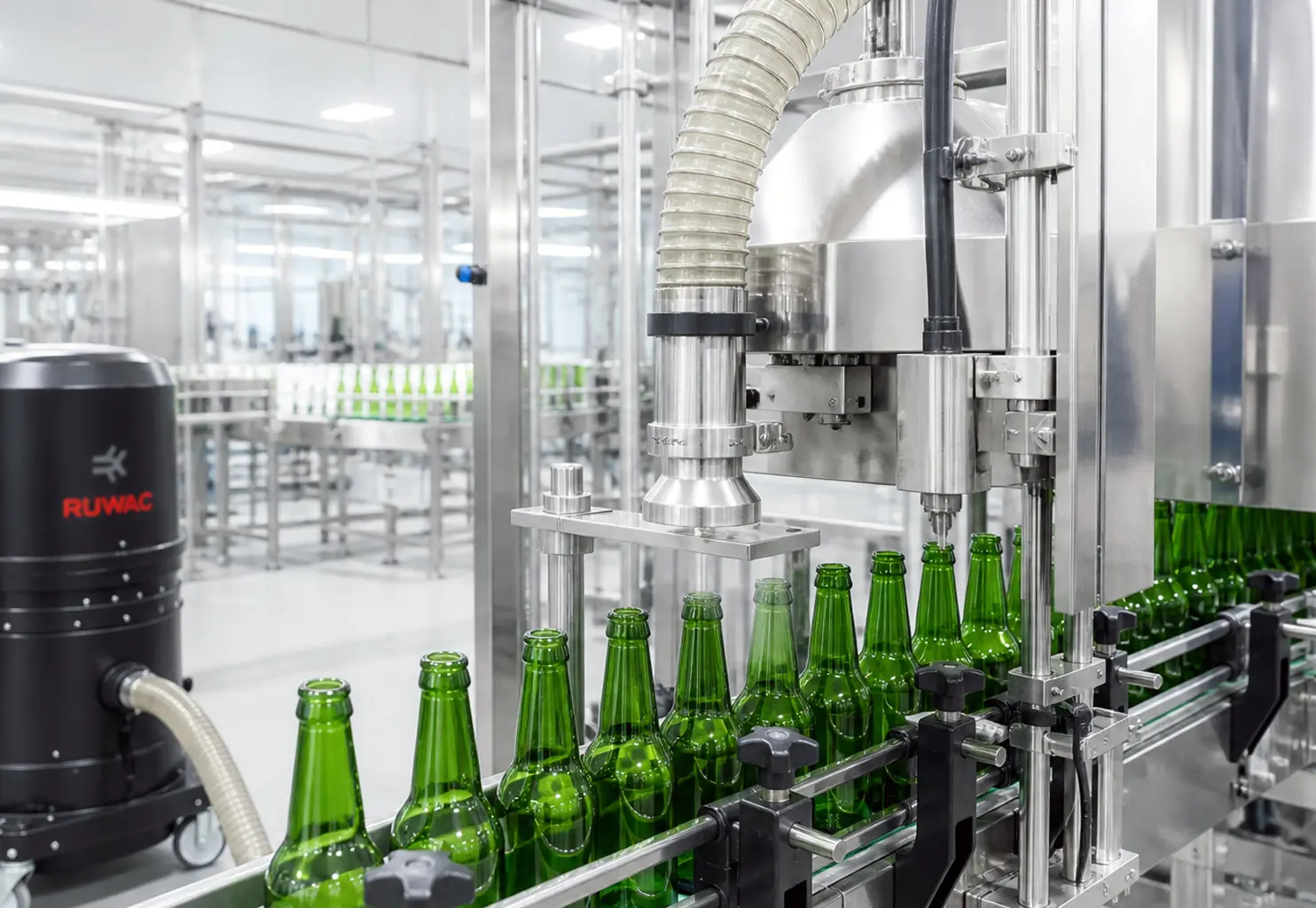 Fine dust in beverage bottling plants