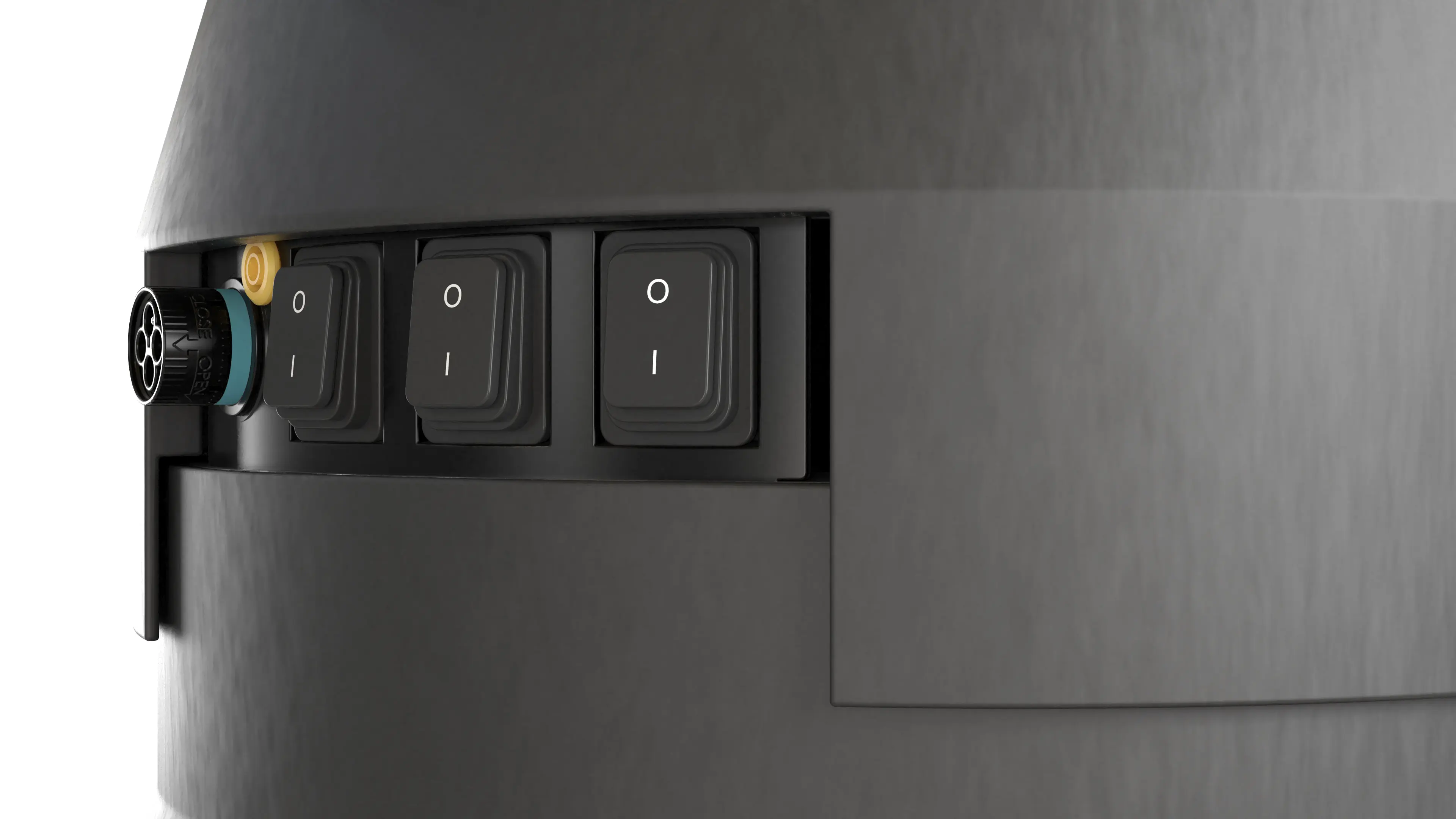 Conductive GRP housing. Rugged and safe. The fully conductive GRP is lightweight, corrosion-resistant, and capable of withstanding negative pressure. It provides reliable protection against static buildup—even during continuous industrial use.