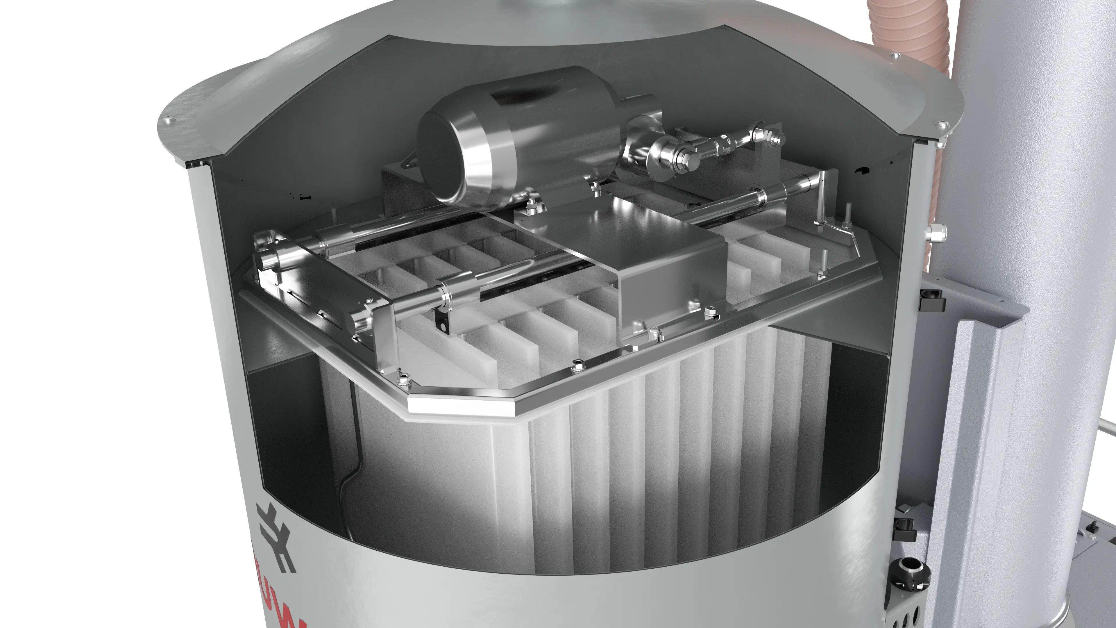 Automatic filter cleaning for consistent performance: Differential pressure-controlled cleaning ensures that the pocket filter maintains its performance over the long term. This reduces maintenance requirements, extends service life, and ensures stable suction performance during continuous operation.