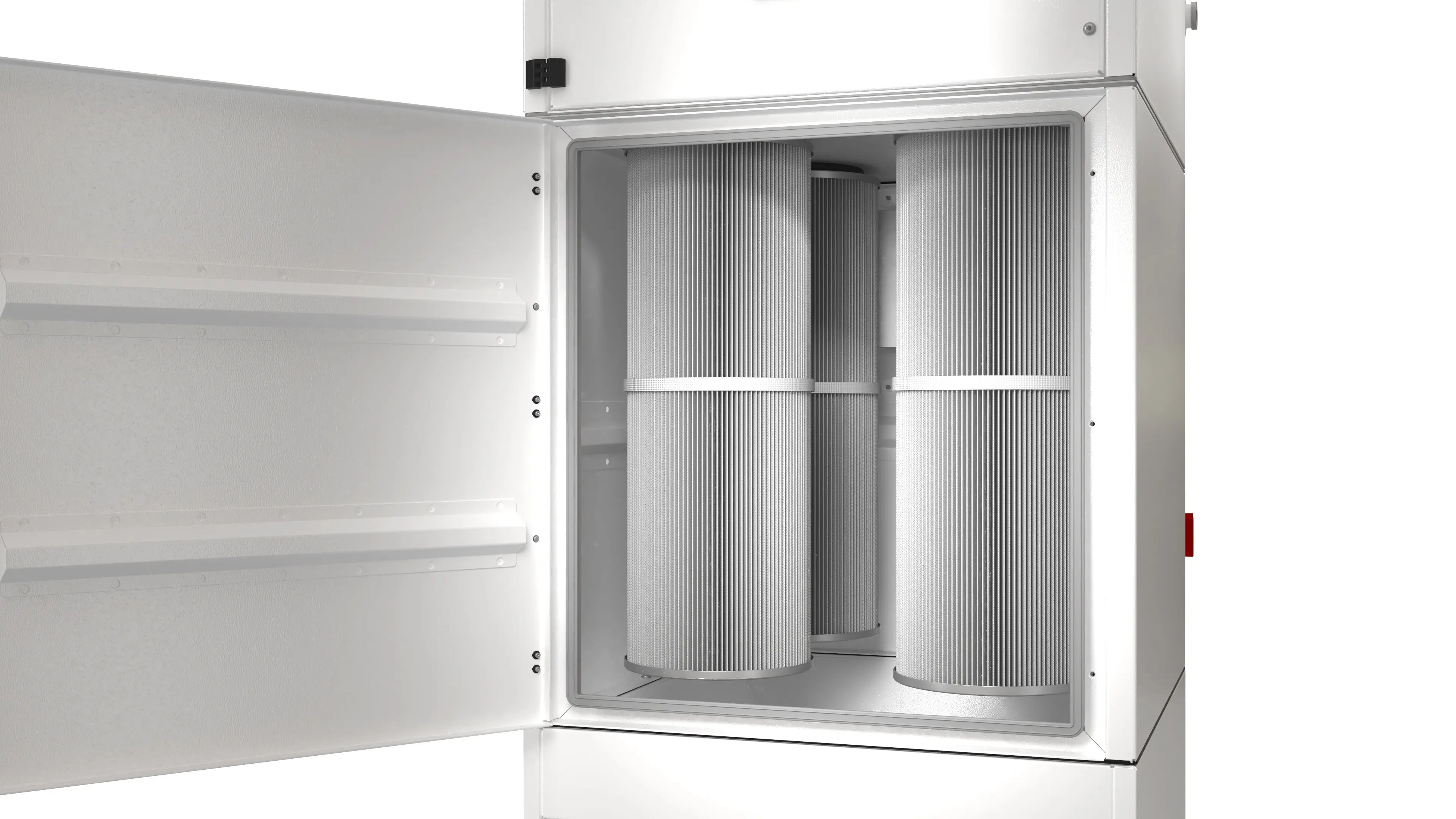 Consistent suction power with fine dust: Large-capacity cartridge filters with automatic compressed-air cleaning ensure stable filter performance—even with fine, non-cohesive dust and during continuous operation.