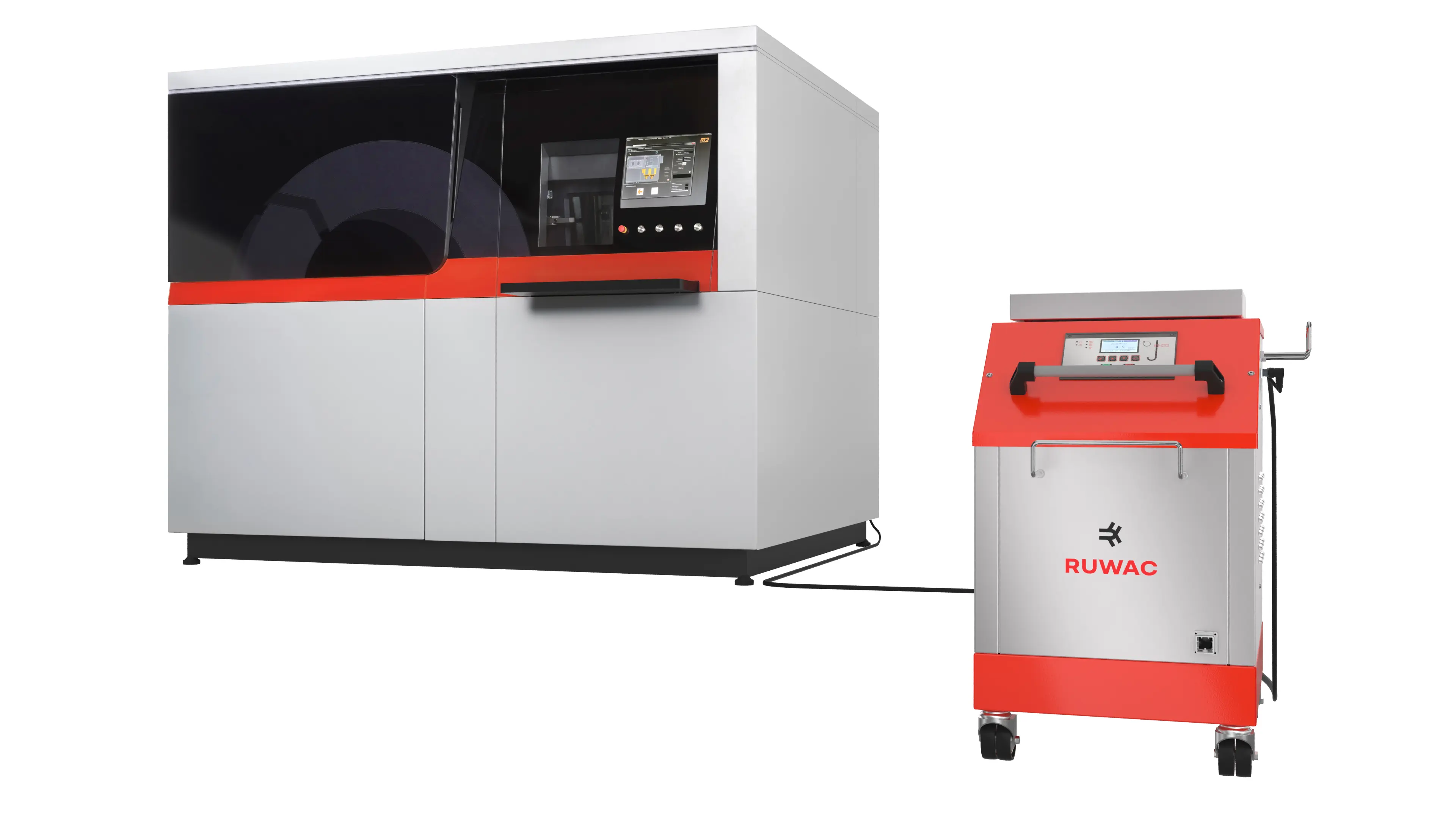 Compact design. Easy to handle: Lightweight, compact dimensions, and an easily accessible design make cleaning, emptying, and servicing a breeze. Optionally available with a cart for ergonomic operation in the production environment.