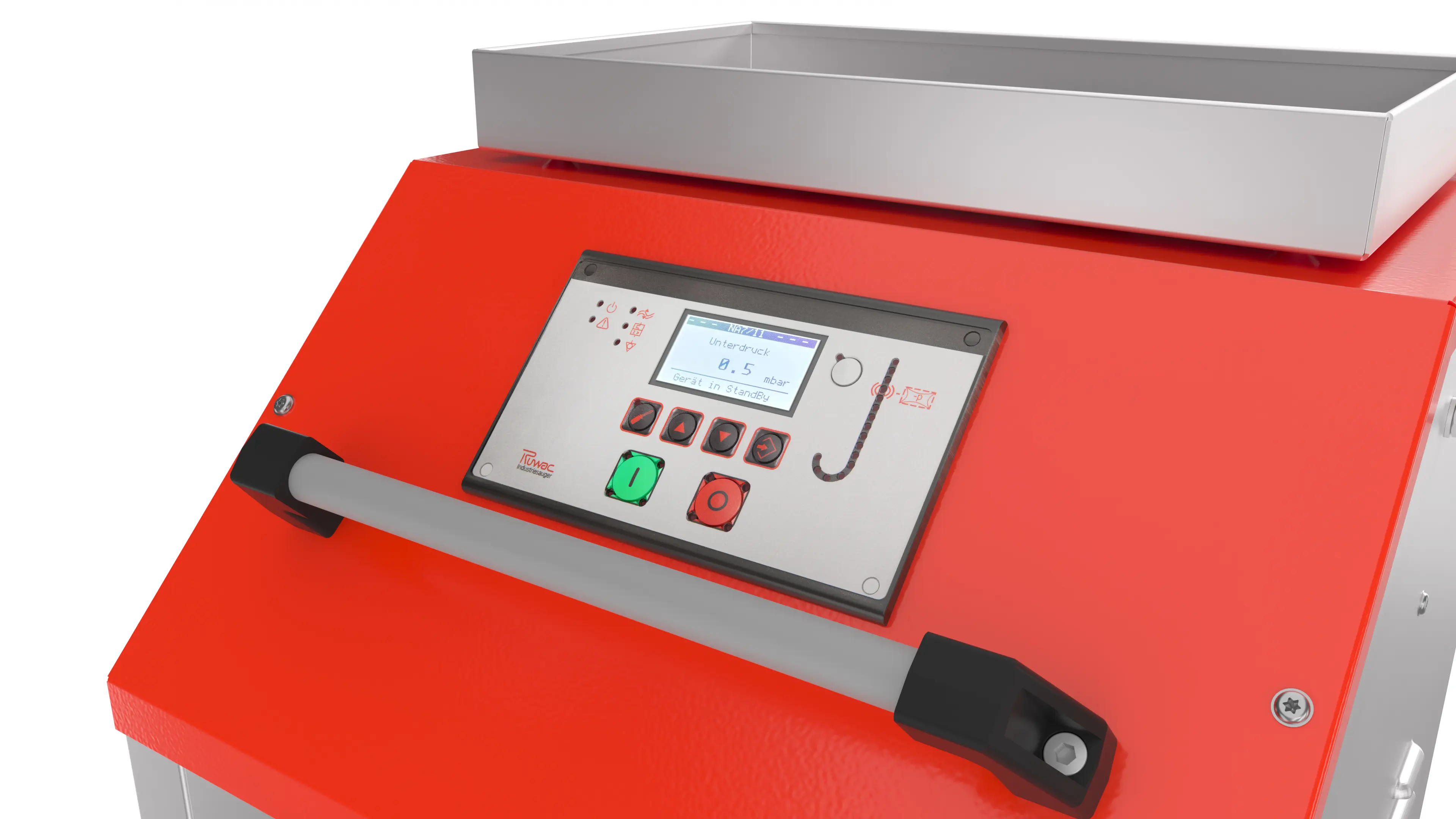 Everything at a glance. At all times. The integrated control system (NA7 A) allows you to monitor all relevant operating parameters. Fill level, vacuum pressure, and operating conditions remain under control at all times—ensuring safe, repeatable operation.